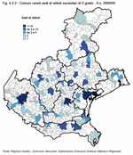 Veneto municipalities containing upper secondary schools - 2008/09 S.Y. 