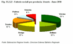 Social farms by province. Veneto - Year 2010