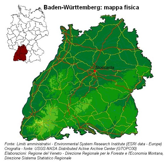 Rapporto Statistico 2006 - BadenW - Mappa fisica