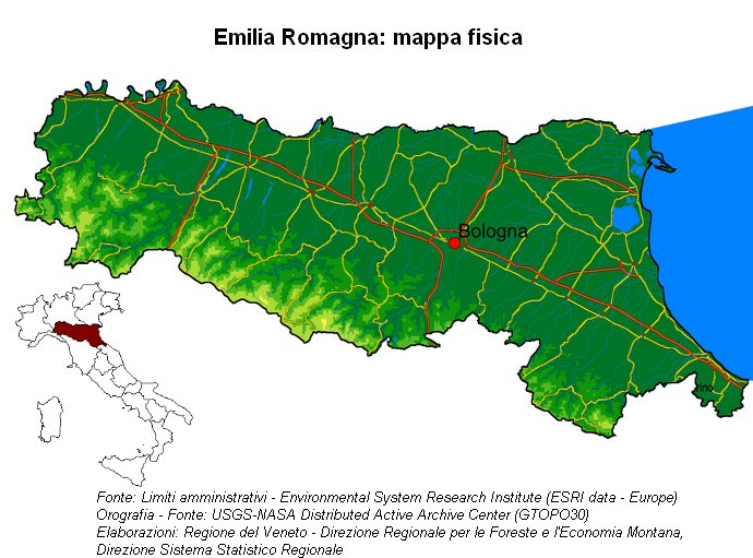 Rapporto Statistico 2006 - EmiliaR - Mappa fisica