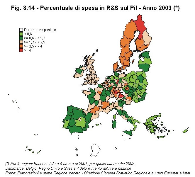 Rapporto Statistico 2006 - Capitolo 8 - Il Veneto in Italia e in Europa dagli anni '90 ad oggi - Figura 8.14