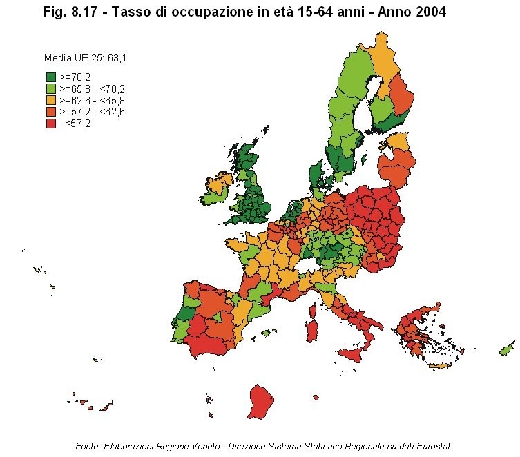 Rapporto Statistico 2006 - Capitolo 8 - Il Veneto in Italia e in Europa dagli anni '90 ad oggi - Figura 8.17