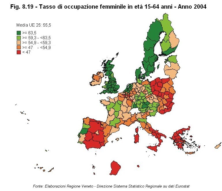 Rapporto Statistico 2006 - Capitolo 8 - Il Veneto in Italia e in Europa dagli anni '90 ad oggi - Figura 8.19