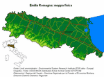 Il Veneto si confronta con l'Emilia Romagna - Emilia Romagna: mappa fisica