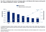 Andamento del numero di imprese attive e del fatturato delle imprese medio-grandi dei 7 distretti considerati. Veneto - Anni 2001:2007