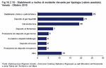 Stabilimenti a rischio di incidente rilevante per tipologia (valore assoluto). Veneto - Ottobre 2010