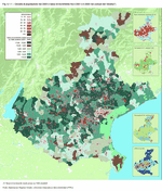 Population density in 2005 and growth rate between 2001 and 2005 in the municipalities of the Veneto (*)