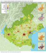 Municipalities by population and population density in the sparsely populated areas. Veneto - Year 2005 