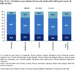 The percentage incidence of the analysed markets (*) on the Veneto export of BBF in 2011