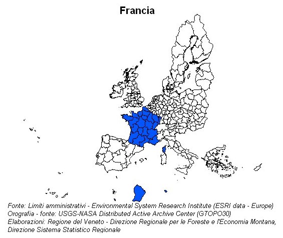 Rapporto Statistico 2006 - Francia - Cartina