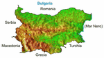 Cartina fisica della Bulgaria