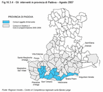 Gli  interventi in provincia di Padova - Agosto 2007