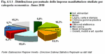 Distribuzione percentuale delle imprese manifatturiere studiate per categoria economica - Anno 2010